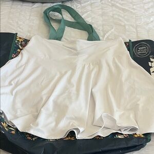 Fabletics White Skirt with built in shorts